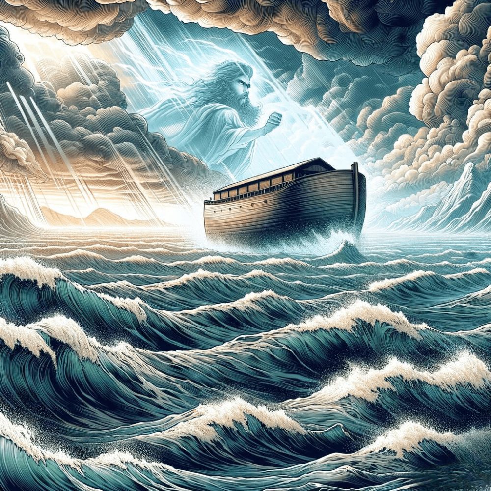 God Watching Over Noah Image