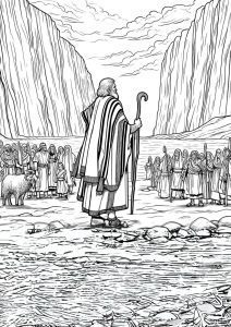 Moses Colouring Page Image