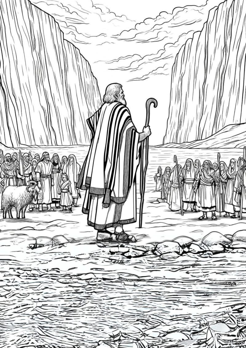 Moses Colouring Page Image