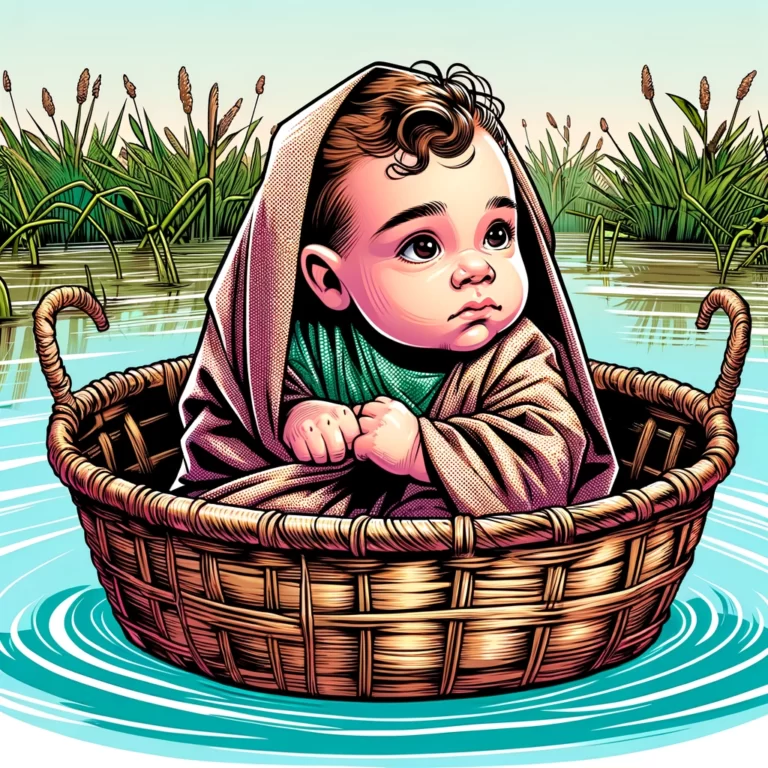 Moses in Basket Image