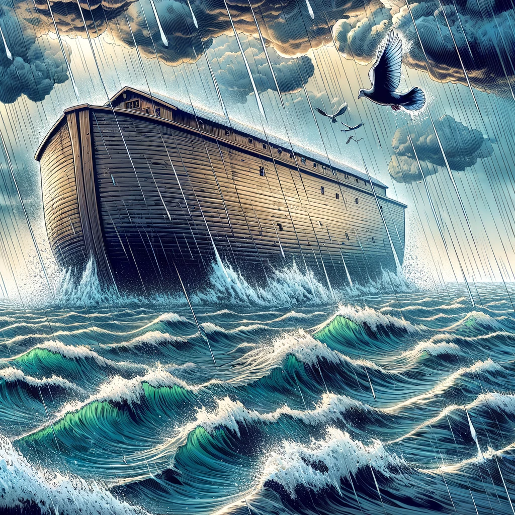 Noah 3 Noah Arc in rough waters