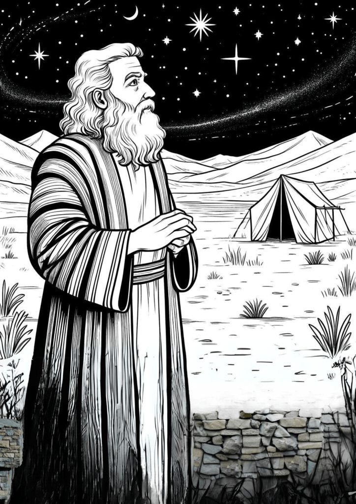 Abraham Colouring Page Image