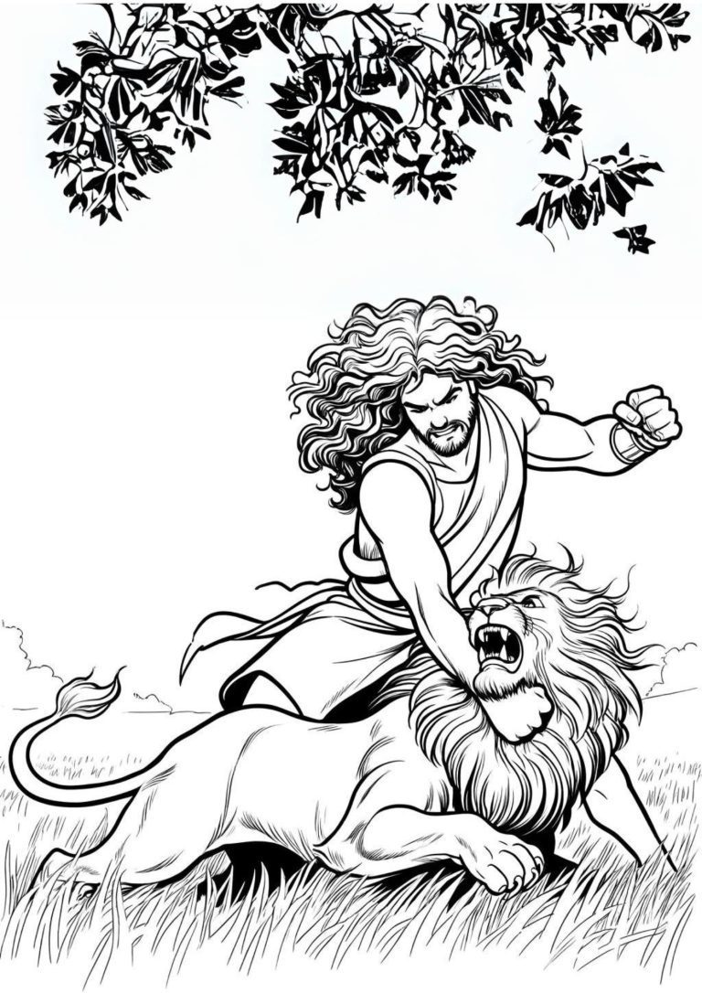 Samson Coloring Page Image