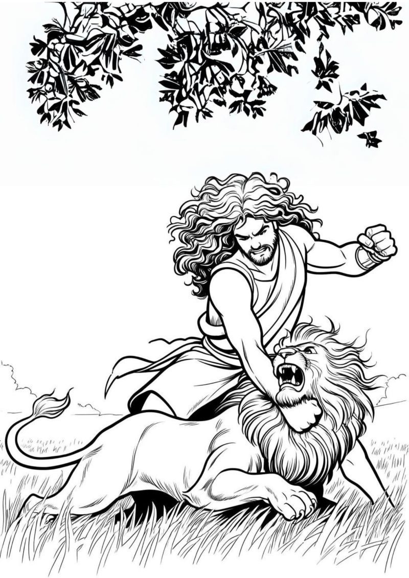 Samson Coloring Page Image