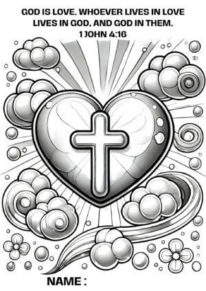 Free Coloring Pages 1 John 4-16 Image