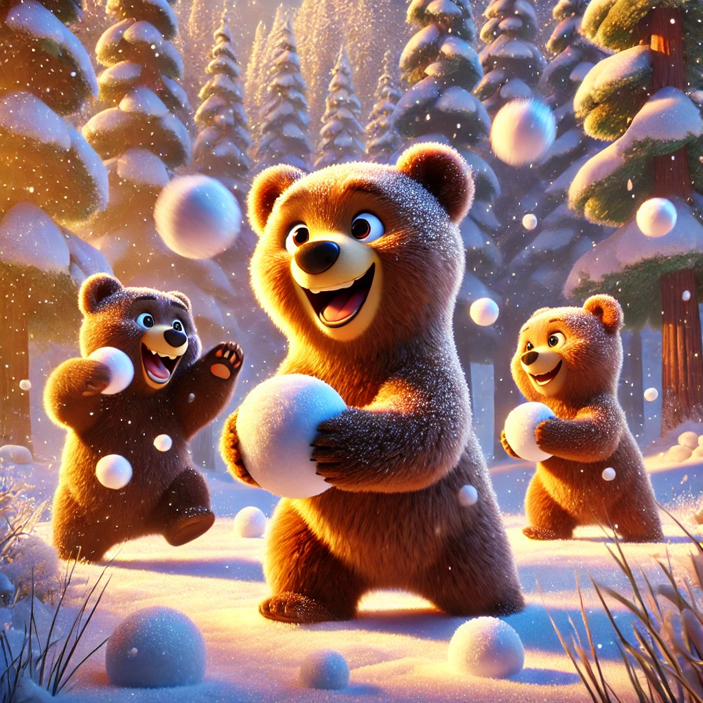 Bear Cubs SNowball Fight Blog Image