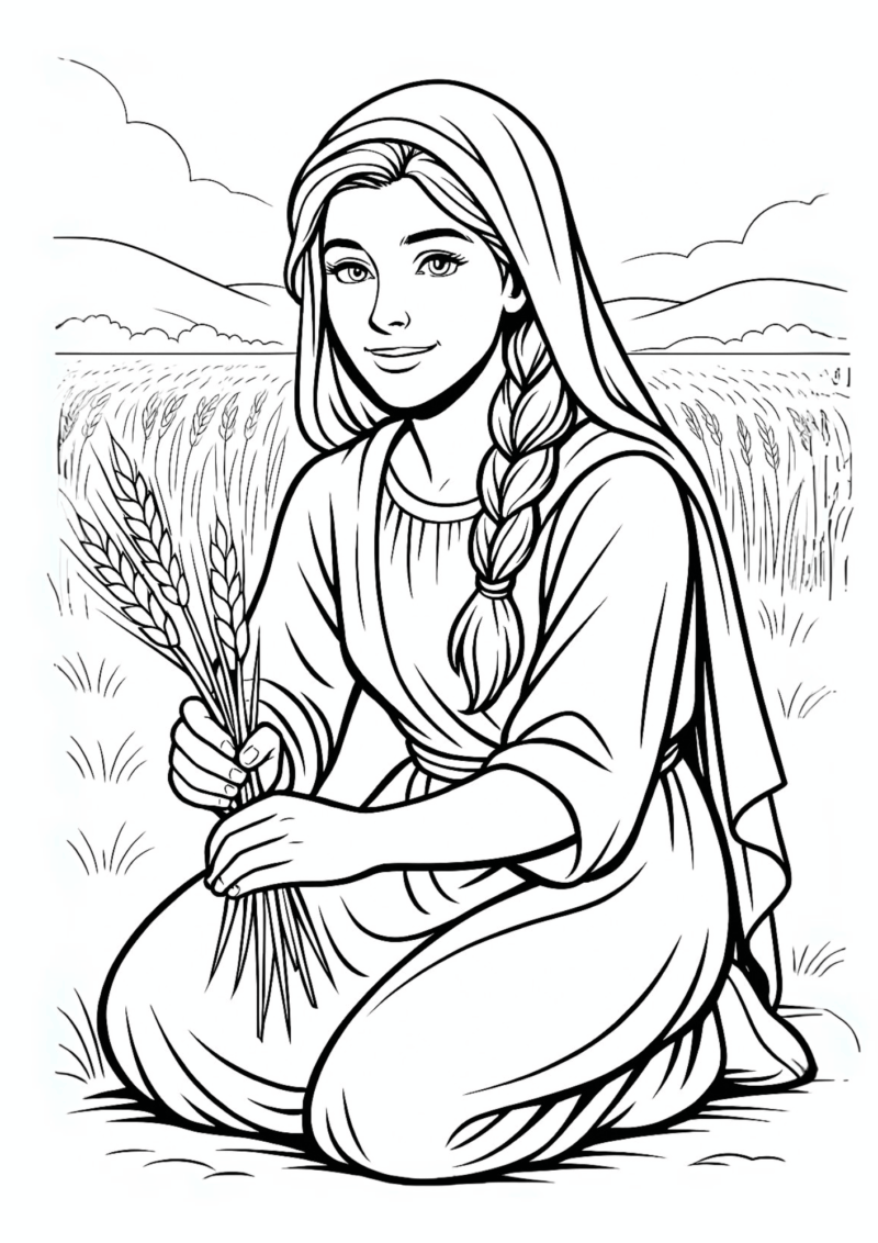 Ruth Free Coloring Page