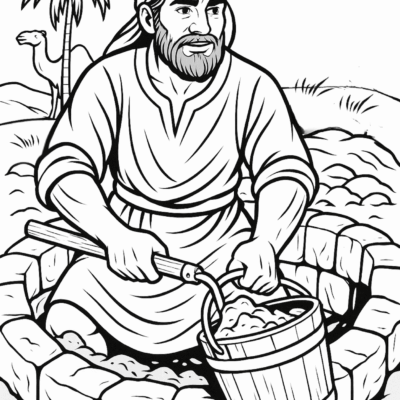 Isaac Coloring Page Image