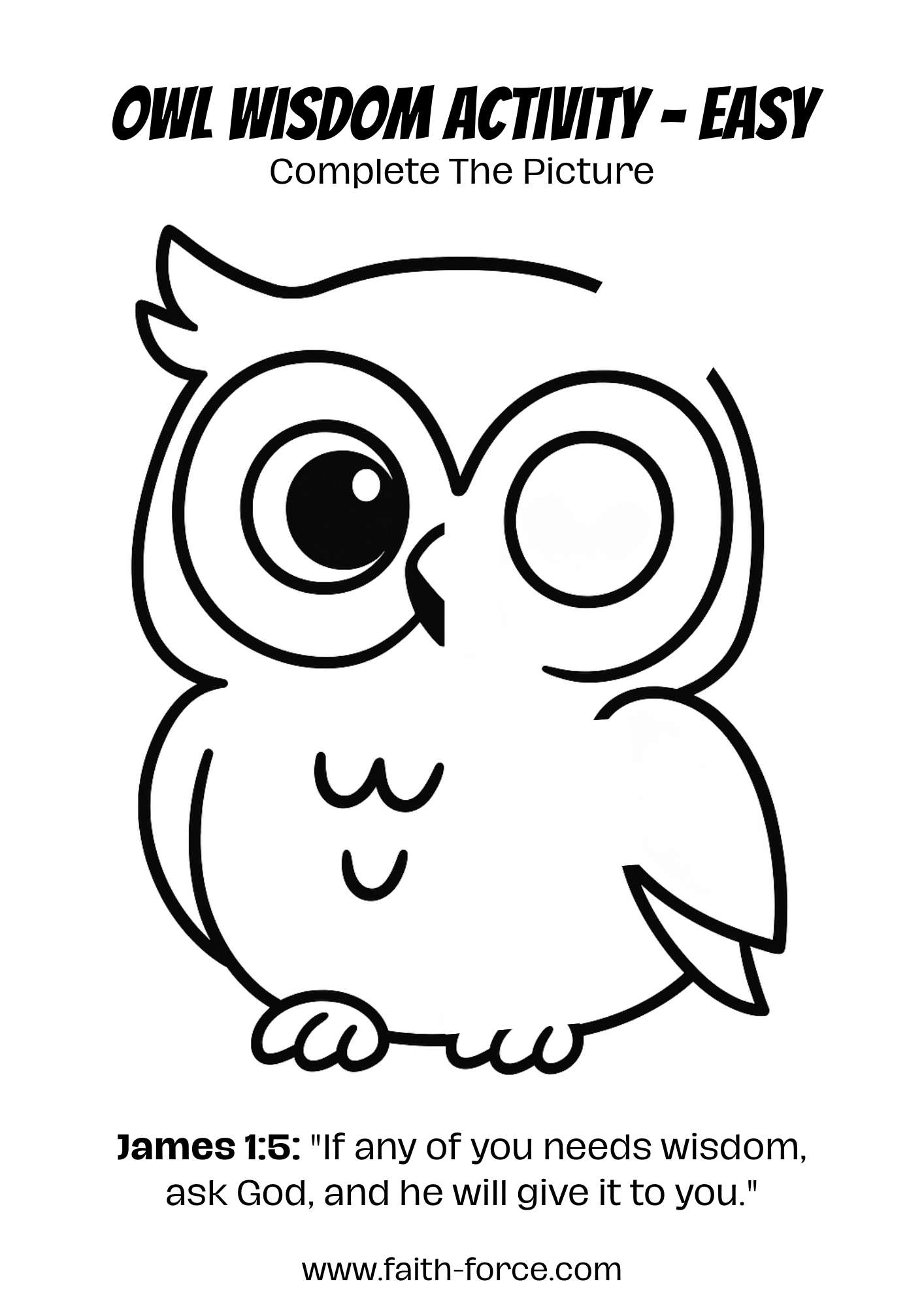 What Owls Teach Us Coloring Activity - Easy