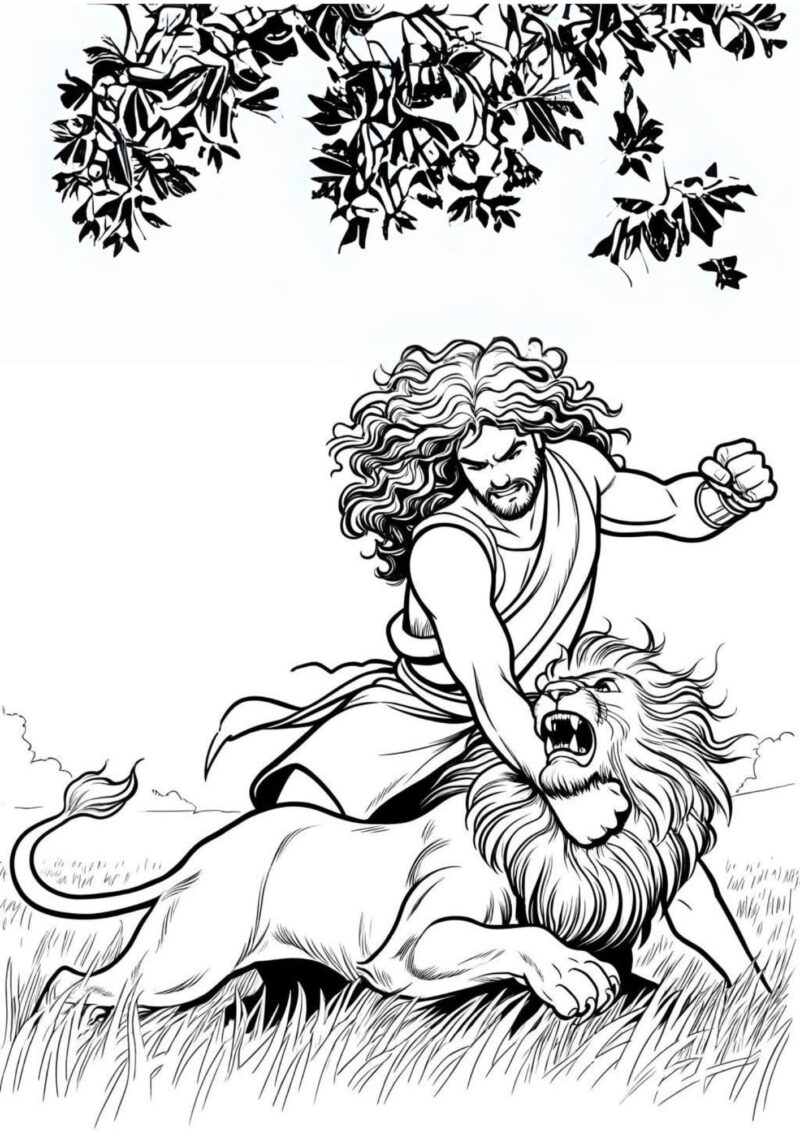 Samson's Coloring Page