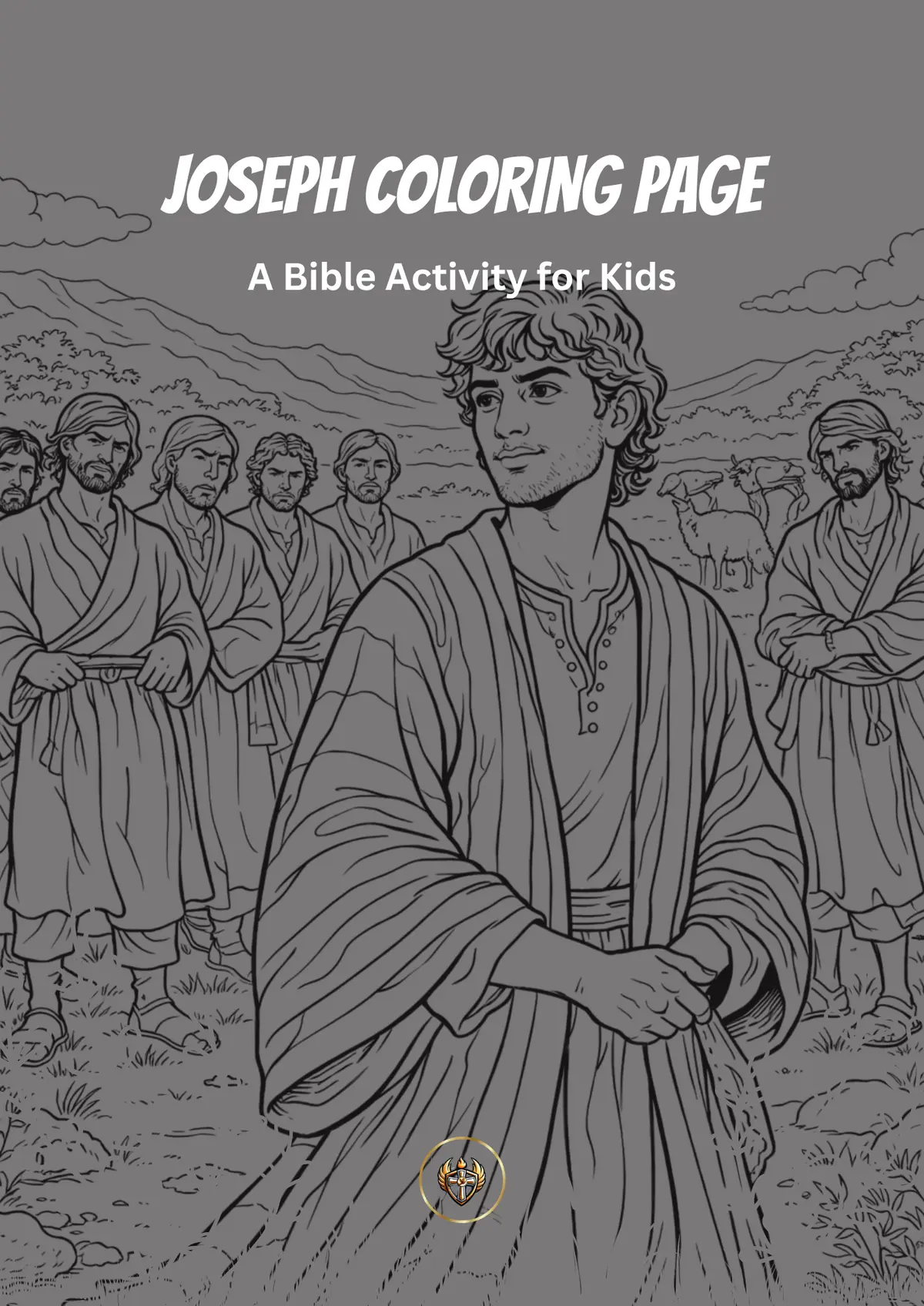 Joseph coat of many colors Bible story kids coloring page