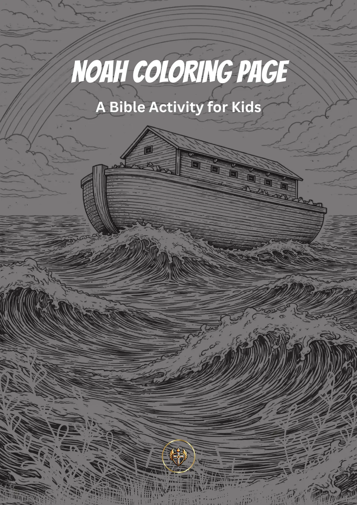 Noah's ark Bible story for kids coloring page