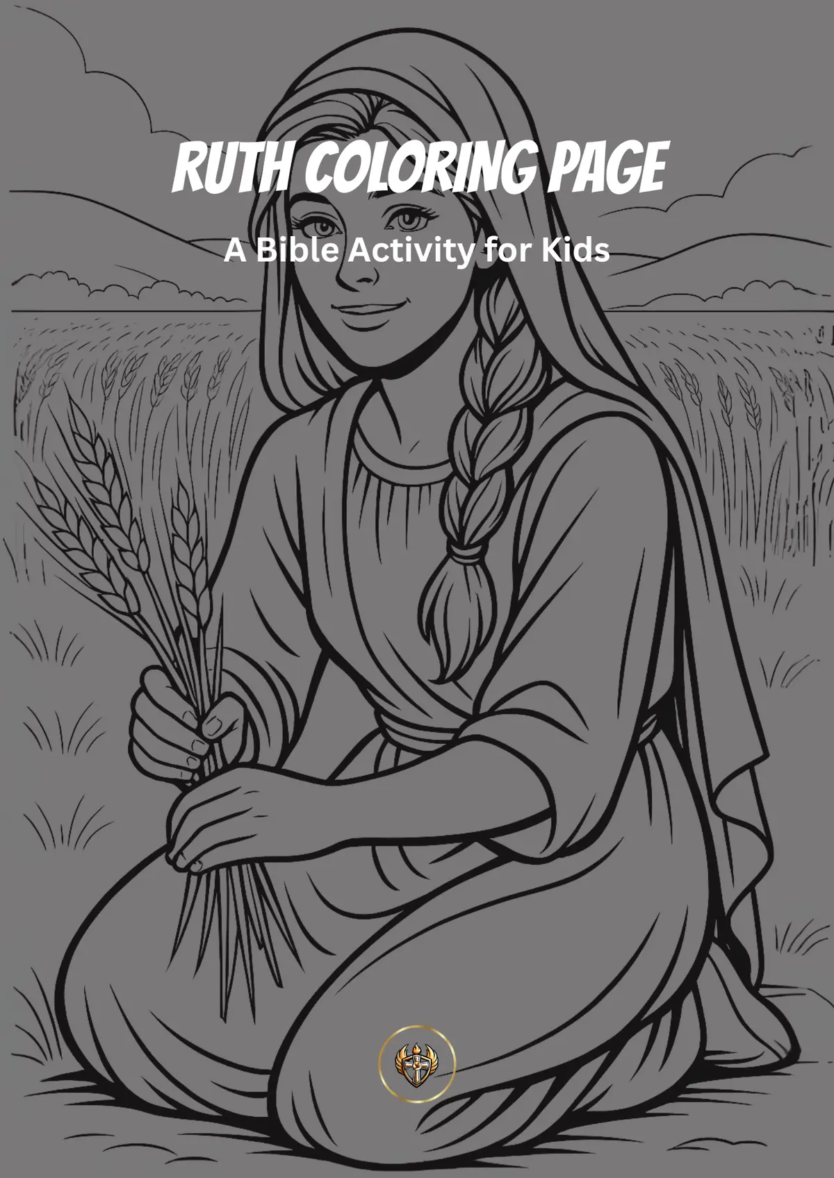 Ruth and Naomi Bible story for kids coloring page