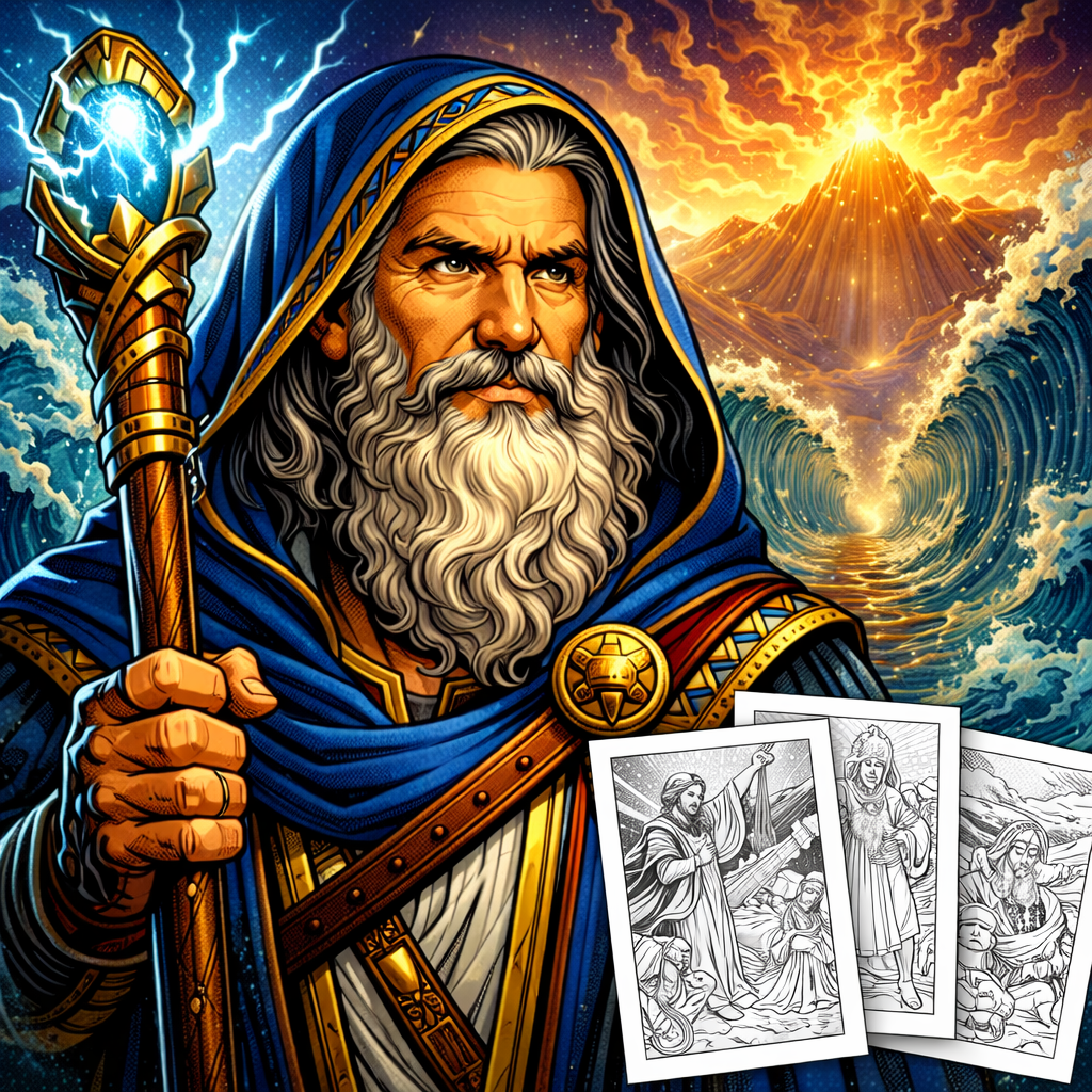 Moses' Great Adventure - Coloring Storybook