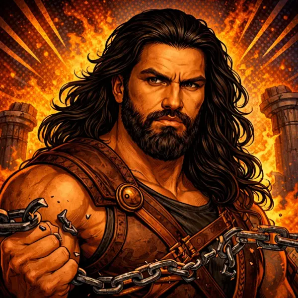 Samson - Biblical Hero of Courage, Humility, Perseverance, Self-Control, Strength for Kids Ages 6-12