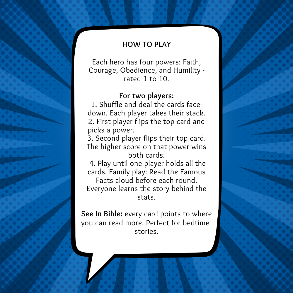 Faith Force Trading Cards How to Play
