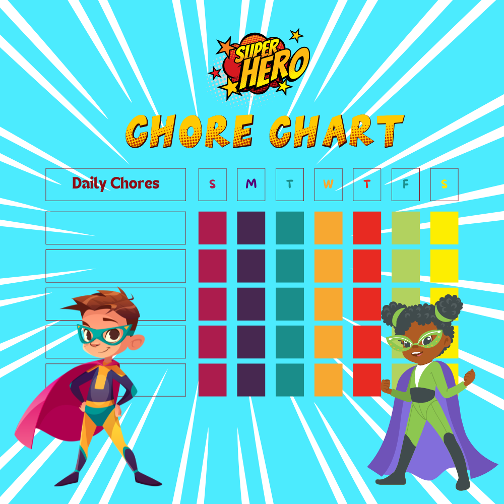 Superhero Chore Chart